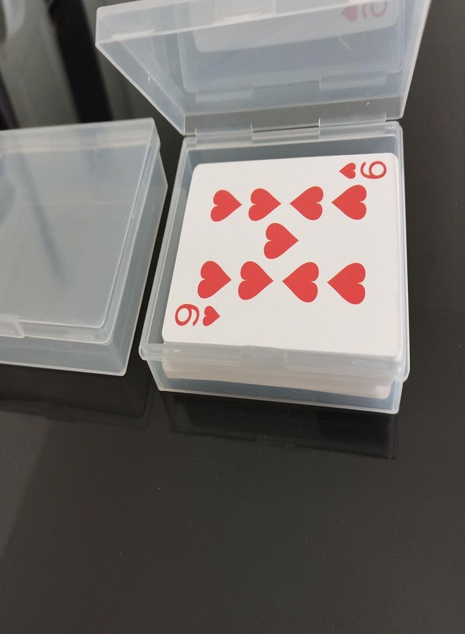 Whyogeta 18Pcs Playing Card Deck Box, Blank Playing Card Cases, Clear Plastic Empty Playing Game Card Boxes Holder Storage Organizer,Acrylic Trading Card Case for Bank Card Business Card Game Card Snap Closed - Image 3